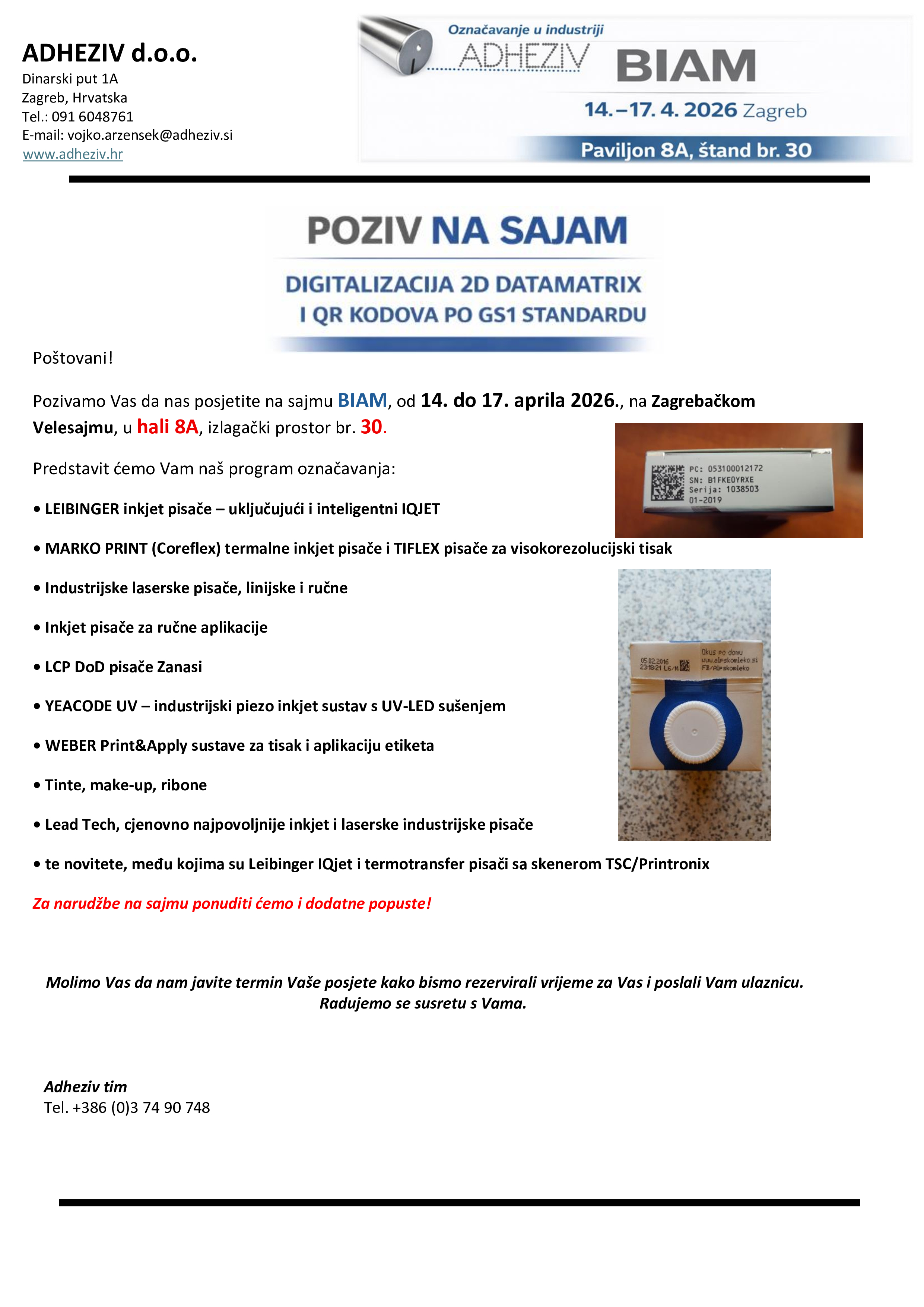 Vabilo BIAM Zagreb 2026 HR staro